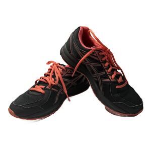 ASICS Black/Coral T7K9N (D) Women's Athletic Sneakers Size 7